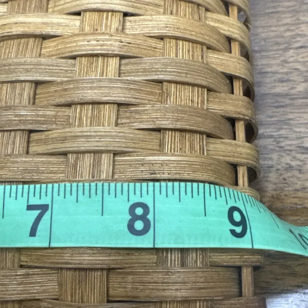 Vtg Woven Wall Hanging Basket Letter Key Holder Cottage Cabin Core